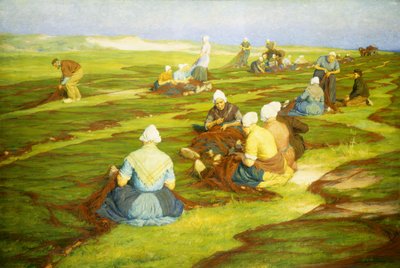 Laga näten (olja på duk) av Edgard Farasyn