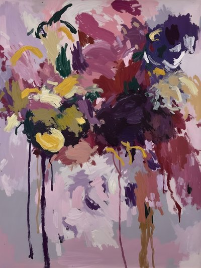 Livfulla abstrakta blommor av Edie