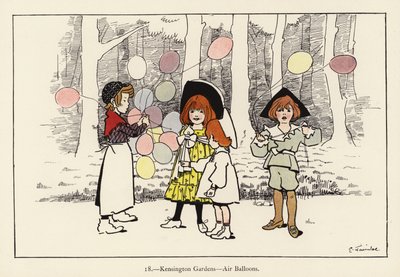 Kensington Gardens, luftballonger av Edith Farmiloe