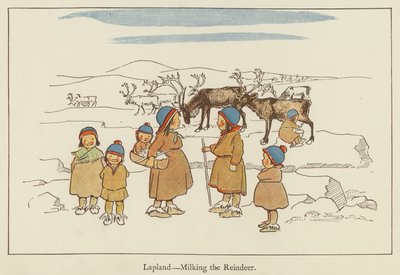 Lappland, mjölkar renarna av Edith Farmiloe