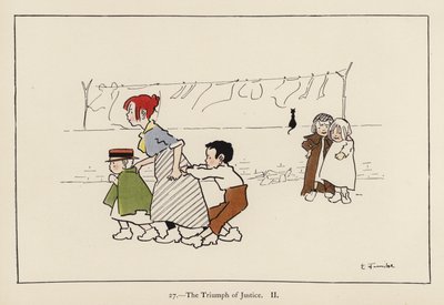 Rättvisans triumf II (färg litho) av Edith Farmiloe