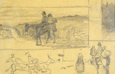 En irländsk vagn (penna på papper) av Edith Oenone Anna Somerville