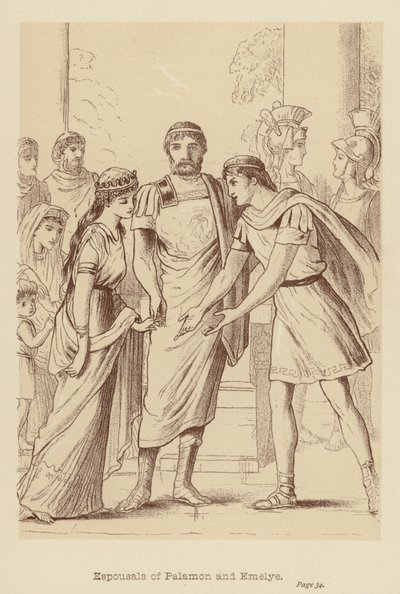 Palamons och Emelyes espressaler (litografi) av Edith Scannell