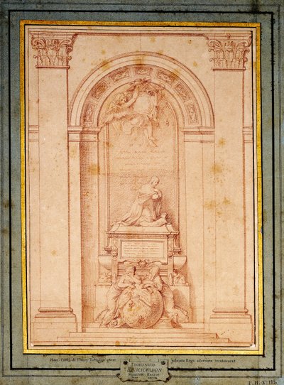 En studie för kardinal de Fleurys begravningsmonument, av Edmé Bouchardon