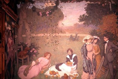 Lunch på gräset av Edmond-François Aman-Jean