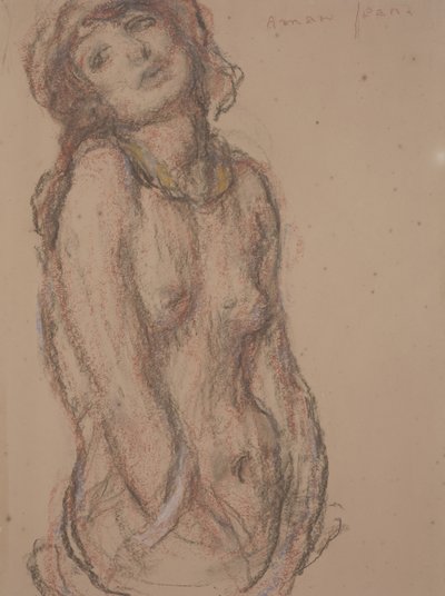 Naken (krita på papper) av Edmond François Aman Jean