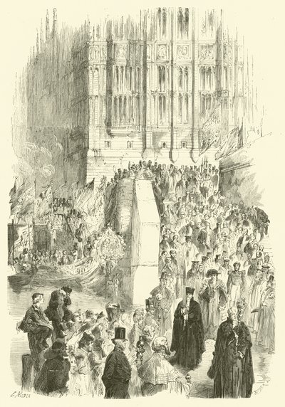 Svära i ceremoni av Lord Mayor of London (gravyr) av Edmond (after) Morin