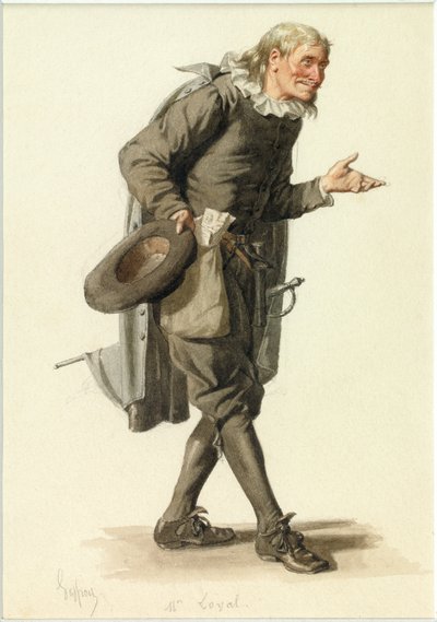 Porträtt av Monsieur Loyal, ca 1870 (akvarell) av Edmond Aime Florentin Geffroy