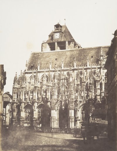 Louviers katedral, allmän utsikt, 1852-54. av Edmond Bacot