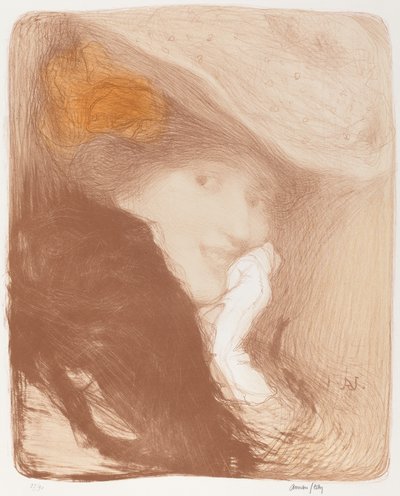 La Rieuse: Madame Albert Besnard, 1897. av Edmond-François Aman-Jean