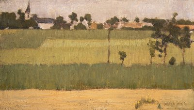 The Outskirts of a Village, ca. 1880. av Edmond-François Aman-Jean