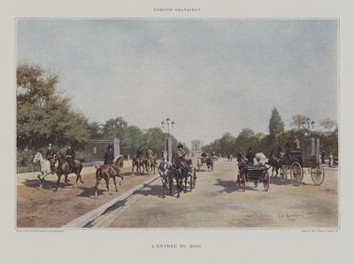 Ingång till Bois de Boulogne av Edmond Georges Grandjean