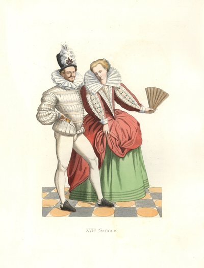 Franska adelsmän vid Henrik III:s hov (1574-1589) av Edmond Lechevallier Chevignard