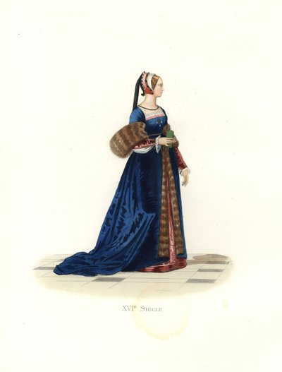 Dam vid Francis I:s hov av Edmond Lechevallier Chevignard