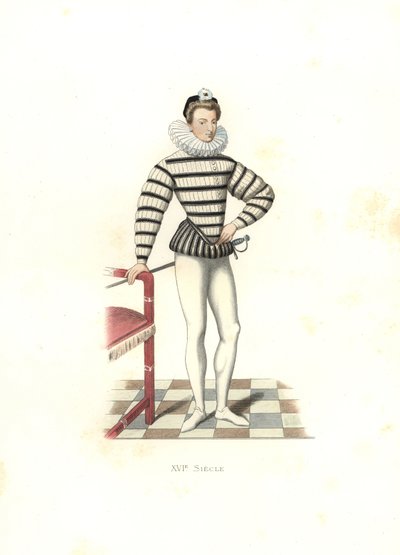 Porträtt av Saint-Megrin, Frankrike av Edmond Lechevallier Chevignard