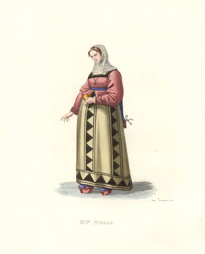 Kvinna från Burgos, Spanien av Edmond Lechevallier Chevignard