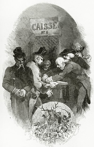 Emargement - illustration fra Napoléon le Petit, 1800-tallet (bw gravering) sverige av Edmond Morin