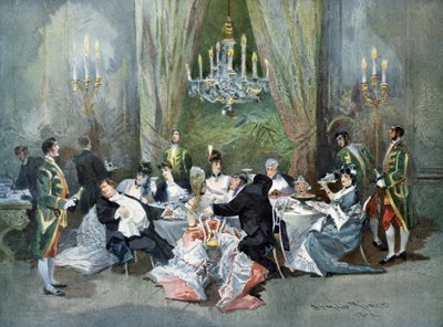 Le Reveillon - vaudevillepjäs skriven av Henry Meilhac och Ludovic Halevy av Edmond Morin