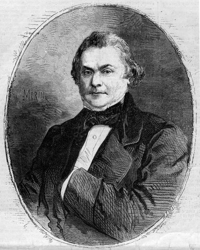 Porträtt av Claude Alphonse Delangle (1797-1869), fransk magistrat och politiker. Gravyr av Morin i ""The Illustrous World"" nr 63 av 26 juni 1858. av Edmond Morin