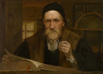 Filosof (olja på panel) av Edmond Theodor van Hove