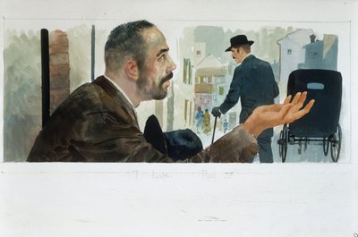 Den lilla vedetten av Lombardiet, från hjärtat, av Edmondo De Amicis, teckning av Edmondo de Amicis