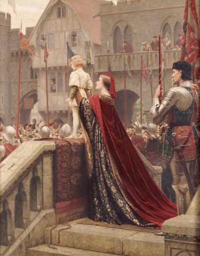 En liten prins sannolikt i tid för att välsigna en kunglig tron, 1904 av Edmund Blair Leighton