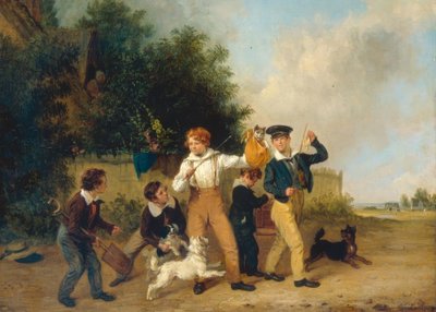 Pojkar med sina husdjur av Edmund Bristow