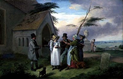 Det avbrutna bröllopet (olja på panel) av Edmund Bristow