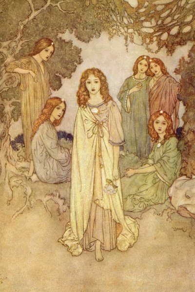 Nymferna, från "Paradisträdgården av Edmund Dulac