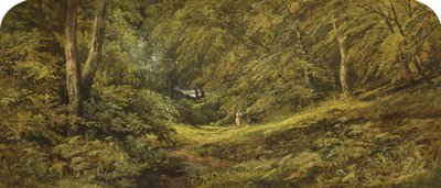 Skiss - I skogen (olja på duk) av Edmund G. Muller