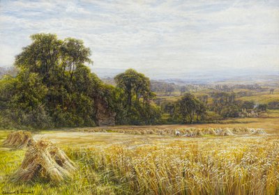 Skördetid (akvarell) av Edmund George Warren