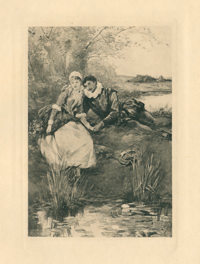 För Elizabethan Songs in Honour of Love and Beauty (litografi) av Edmund Henry Garrett