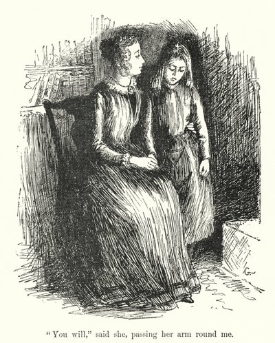 Illustration för Jane Eyre av Charlotte Bronte (litho) av Edmund Henry Garrett