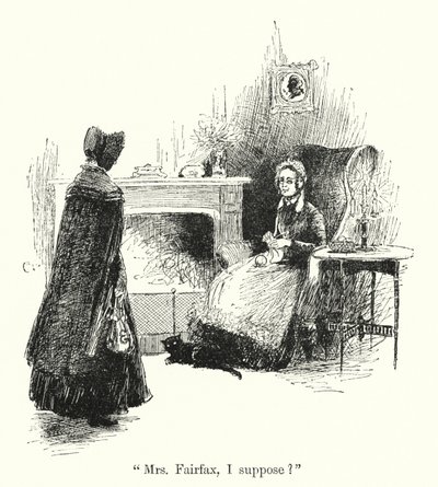Illustration för Jane Eyre av Charlotte Bronte (litho) av Edmund Henry Garrett