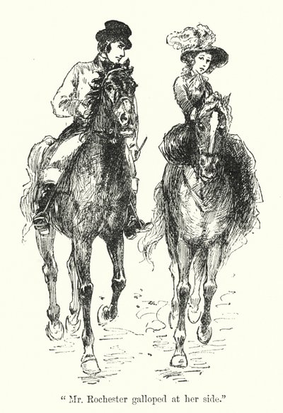 Illustration för Jane Eyre av Charlotte Bronte (litho) av Edmund Henry Garrett