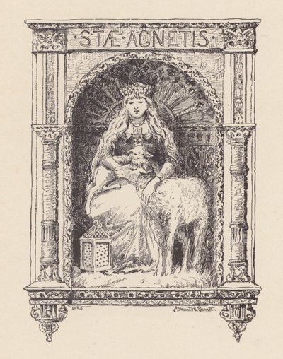 Illustration till The Eve of St Agnes av John Keats (litografi) av Edmund Henry Garrett