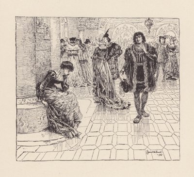 Illustration till The Eve of St Agnes av John Keats (litografi) av Edmund Henry Garrett