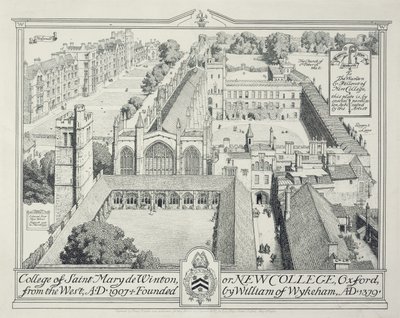 College of St Mary de Winton eller New College, 1928 av Edmund Hort New