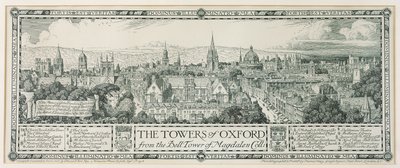 The Towers of Oxford från Bell Tower of Magdalen, 1908 av Edmund Hort New