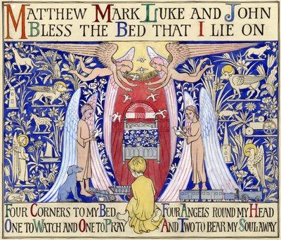 Matthew, Mark, Luke & John, ca 1935 (gouache på papper) av Edmund Hunter