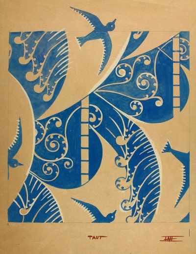 Taut, ca 1930 (gouache på papper) av Edmund Hunter