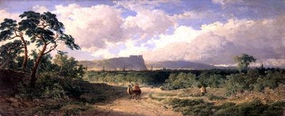 A View of Nottingham (olja ombord) av Edmund John Niemann
