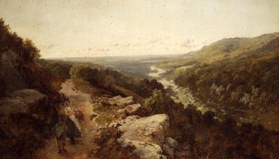 Ett vidsträckt flodlandskap av Edmund John Niemann