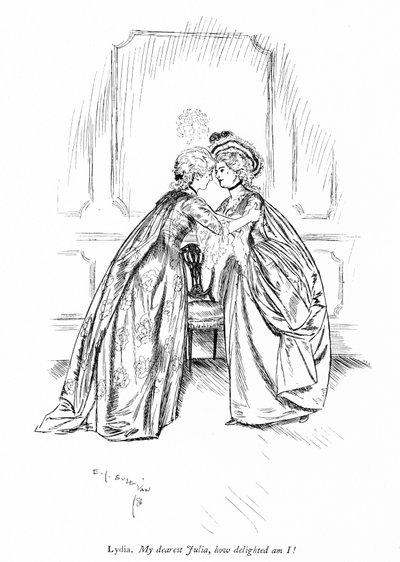 Illustration till Sheridans The Rivals (gravyr) av Edmund Joseph (after) Sullivan