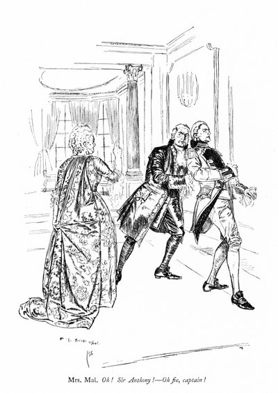 Illustration till Sheridans The Rivals (gravyr) av Edmund Joseph (after) Sullivan