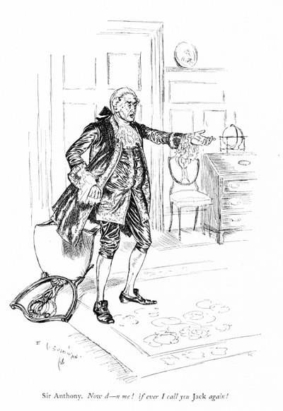 Illustration till Sheridans The Rivals (gravyr) av Edmund Joseph (after) Sullivan