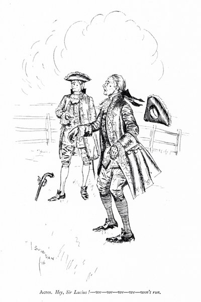 Illustration för Sheridans The Rivals (gravyr) av Edmund Joseph (after) Sullivan
