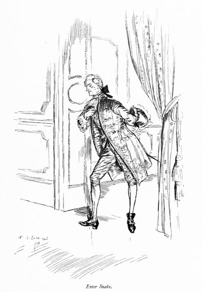 Illustration till Sheridans The School for Scandal (gravyr) av Edmund Joseph (after) Sullivan