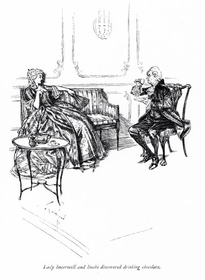 Illustration för Sheridans The School for Scandal (gravyr) av Edmund Joseph (after) Sullivan