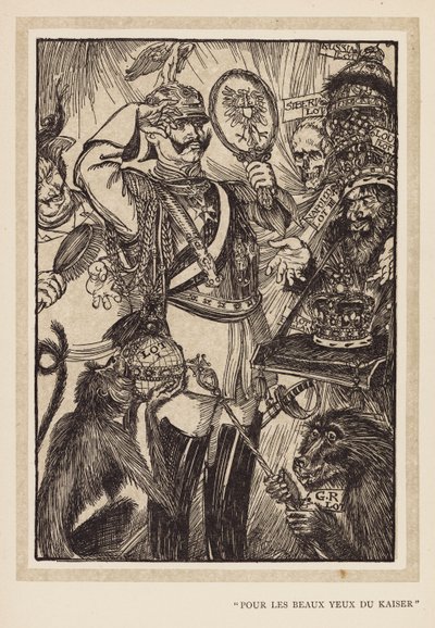 Kejsarens krans: "Pour Les Beaux Yeux Du Kaiser" (litografi) av Edmund Joseph (after) Sullivan